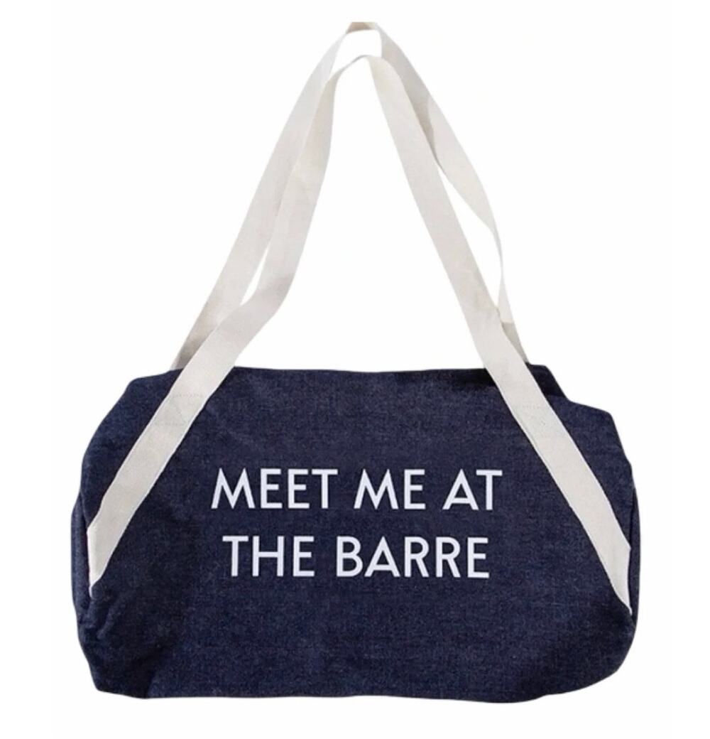 PRIVATE PARTY Meet Me At The Barre Denim Gym Bag